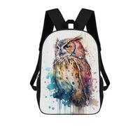 sinyumoney Sacs À Dos Pour Enfants Owl Watercolor Sac D'école Imprimé En 3D Pour Enfants, Sac À Dos De Voyage Tendance Pour Écoliers 17inch