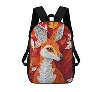 sinyumoney Sacs À Dos Pour Enfants Papercraft Fox in Autumn Sac D'école Imprimé En 3D Pour Enfants, Sac À Dos De Voyage Tendance Pour Écoliers 17inch