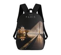 sinyumoney Sacs À Dos Pour Enfants Parisian Pyramid Reflections Sac D'école Imprimé En 3D, Sac Tendance, Sac De Voyage Pour L'école Ou Les Voyages 17inch
