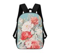 sinyumoney Sacs À Dos Pour Enfants Pastel Peony Bouquet Sac D'école Imprimé En 3D, Sac Tendance, Sac De Voyage Pour L'école Ou Les Voyages 17inch