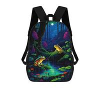 sinyumoney Sacs À Dos Pour Enfants Peaceful Retro Frogs Pixel Sac D'école Imprimé En 3D, Sac Tendance, Sac De Voyage Pour L'école Ou Les Voyages 17inch