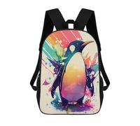 sinyumoney Sacs À Dos Pour Enfants Penguin Rainbow Sac D'école Sac À Dos Garçon Sac De Voyage Sac D'écolier Sac À Livres Et Fournitures Scolaires Sacs D'école 17inch