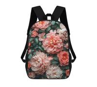 sinyumoney Sacs À Dos Pour Enfants Pink Peony Flowers Sac D'école Sac À Dos Garçon Sac De Voyage Sac D'écolier Sac À Livres Et Fournitures Scolaires Sacs D'école 17inch