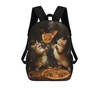 sinyumoney Sacs À Dos Pour Enfants Pizza Cat Food Fight Sac D'école Imprimé En 3D Pour Enfants, Sac À Dos De Voyage Tendance Pour Écoliers 17inch