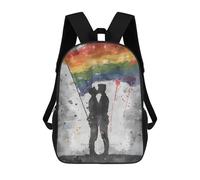 sinyumoney Sacs À Dos Pour Enfants Pride Gay Flag Painting Sac D'école Imprimé En 3D, Sac Tendance, Sac De Voyage Pour L'école Ou Les Voyages 17inch
