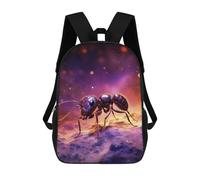 sinyumoney Sacs À Dos Pour Enfants Purple Ant on Abstract Background Sac D'école Imprimé En 3D, Sac Tendance, Sac De Voyage Pour L'école Ou Les Voyages 17inch