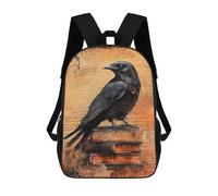 sinyumoney Sacs À Dos Pour Enfants Raven On Old Vintage Books Sac D'école Sac À Dos Garçon Sac De Voyage Sac D'écolier Sac À Livres Et Fournitures Scolaires Sacs D'école 17inch