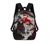 sinyumoney Sacs À Dos Pour Enfants Red Moon Japan Sac D'école Imprimé En 3D Pour Enfants, Sac À Dos De Voyage Tendance Pour Écoliers 17inch