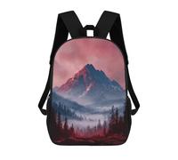 sinyumoney Sacs À Dos Pour Enfants Red Mountain Misty Forest Sac D'école Imprimé En 3D, Sac Tendance, Sac De Voyage Pour L'école Ou Les Voyages 17inch