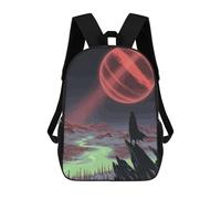 sinyumoney Sacs À Dos Pour Enfants Red Planet Landscape with Cloaked Figure Sac D'école Imprimé En 3D Pour Enfants, Sac À Dos De Voyage Tendance Pour Écoliers 17inch