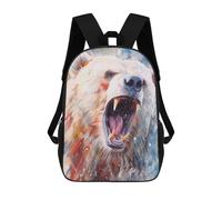 sinyumoney Sacs À Dos Pour Enfants Roaring Polar Bear Painting Sac À Dos Scolaire, Cartable Pour Enfants, Sac De Voyage, Sac À Livres, Sac À Dos Imprimé En 3D Pour Garçons Et Filles 17inch