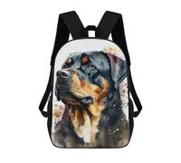 sinyumoney Sacs À Dos Pour Enfants Rottweiler Watercolor Portrait Sac À Dos Scolaire, Cartable Pour Enfants, Sac De Voyage, Sac À Livres, Sac À Dos Imprimé En 3D Pour Garçons Et Filles 17inch