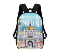 sinyumoney Sacs À Dos Pour Enfants, Sacs D'école, Cartables, Sacs De Voyage, Sacs À Livres, Imprimés En 3D Travel to Mexico City Sac À Dos Pour Enfants, Garçons Et Filles 17inch