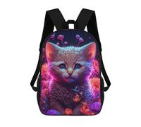 sinyumoney Sacs À Dos Pour Enfants, Sacs D'école, Cartables, Sacs De Voyage, Sacs À Livres, Imprimés En 3D Magical Neon Kitten Garden Sac À Dos Pour Enfants, Garçons Et Filles 17inch