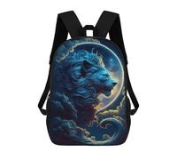 sinyumoney Sacs À Dos Pour Enfants, Sacs D'école, Cartables, Sacs De Voyage, Sacs À Livres, Imprimés En 3D Celestial Lion Moon Sac À Dos Pour Enfants, Garçons Et Filles 17inch