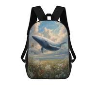 sinyumoney Sacs À Dos Pour Enfants, Sacs D'école, Cartables, Sacs De Voyage, Sacs À Livres, Imprimés En 3D Whale in The Sky-6 Sac À Dos Pour Enfants, Garçons Et Filles 17inch