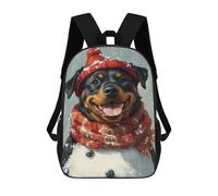 sinyumoney Sacs À Dos Pour Enfants, Sacs D'école, Cartables, Sacs De Voyage, Sacs À Livres, Imprimés En 3D Winter Rottweiler Portrait Sac À Dos Pour Enfants, Garçons Et Filles 17inch