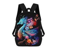sinyumoney Sacs À Dos Pour Enfants, Sacs D'école, Cartables, Sacs De Voyage, Sacs À Livres, Imprimés En 3D Floral Fantasy Dragon Art-1 Sac À Dos Pour Enfants, Garçons Et Filles 17inch