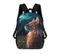 sinyumoney Sacs À Dos Pour Enfants, Sacs D'école, Cartables, Sacs De Voyage, Sacs À Livres, Imprimés En 3D Starry Night Cat Dreamscape Sac À Dos Pour Enfants, Garçons Et Filles 17inch