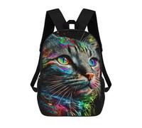 sinyumoney Sacs À Dos Pour Enfants, Sacs D'école, Cartables, Sacs De Voyage, Sacs À Livres, Imprimés En 3D Colorful Abstract Cat Art-23 Sac À Dos Pour Enfants, Garçons Et Filles 17inch