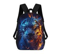 sinyumoney Sacs À Dos Pour Enfants, Sacs D'école, Cartables, Sacs De Voyage, Sacs À Livres, Imprimés En 3D Flaming Tiger Portrait -11 Sac À Dos Pour Enfants, Garçons Et Filles 17inch
