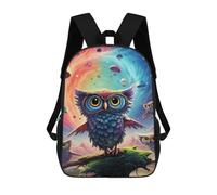 sinyumoney Sacs À Dos Pour Enfants, Sacs D'école, Cartables, Sacs De Voyage, Sacs À Livres, Imprimés En 3D Colorful Owl Fantasy Scene Sac À Dos Pour Enfants, Garçons Et Filles 17inch