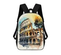 sinyumoney Sacs À Dos Pour Enfants, Sacs D'école, Cartables, Sacs De Voyage, Sacs À Livres, Imprimés En 3D Colosseum Charm Watercolor Sac À Dos Pour Enfants, Garçons Et Filles 17inch