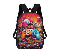 sinyumoney Sacs À Dos Pour Enfants, Sacs D'école, Cartables, Sacs De Voyage, Sacs À Livres, Imprimés En 3D Vibrant Gaming Controllers Artwork -4 Sac À Dos Pour Enfants, Garçons Et Filles 17inch