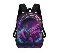 sinyumoney Sacs À Dos Pour Enfants, Sacs D'école, Cartables, Sacs De Voyage, Sacs À Livres, Imprimés En 3D Neon Gaming Headphones Sac À Dos Pour Enfants, Garçons Et Filles 17inch