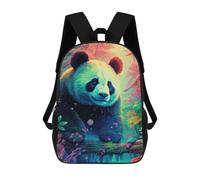 sinyumoney Sacs À Dos Pour Enfants, Sacs D'école, Cartables, Sacs De Voyage, Sacs À Livres, Imprimés En 3D Rainbow Panda in Fantasy Forest Sac À Dos Pour Enfants, Garçons Et Filles 17inch