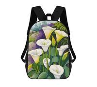 sinyumoney Sacs À Dos Pour Enfants, Sacs D'école, Cartables, Sacs De Voyage, Sacs À Livres, Imprimés En 3D Flower of Life Calla Lily Sac À Dos Pour Enfants, Garçons Et Filles 17inch