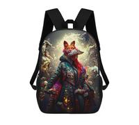 sinyumoney Sacs À Dos Pour Enfants, Sacs D'école, Cartables, Sacs De Voyage, Sacs À Livres, Imprimés En 3D Fox in Ornate Coat with Spirits Sac À Dos Pour Enfants, Garçons Et Filles 17inch