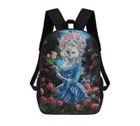 sinyumoney Sacs À Dos Pour Enfants, Sacs D'école, Cartables, Sacs De Voyage, Sacs À Livres, Imprimés En 3D Royal Cat in Blue Garden Sac À Dos Pour Enfants, Garçons Et Filles 17inch