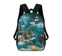sinyumoney Sacs À Dos Pour Enfants, Sacs D'école, Cartables, Sacs De Voyage, Sacs À Livres, Imprimés En 3D Fantasy Castle Skyward -3 Sac À Dos Pour Enfants, Garçons Et Filles 17inch