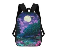 sinyumoney Sacs À Dos Pour Enfants, Sacs D'école, Cartables, Sacs De Voyage, Sacs À Livres, Imprimés En 3D Moonlit Garden Scene Sac À Dos Pour Enfants, Garçons Et Filles 17inch