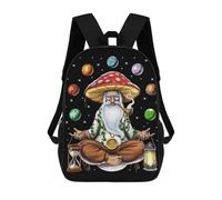 sinyumoney Sacs À Dos Pour Enfants, Sacs D'école, Cartables, Sacs De Voyage, Sacs À Livres, Imprimés En 3D Mushroom Wizard with Planets Sac À Dos Pour Enfants, Garçons Et Filles 17inch