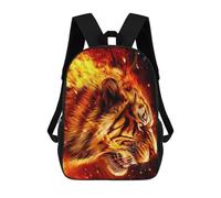 sinyumoney Sacs À Dos Pour Enfants, Sacs D'école, Cartables, Sacs De Voyage, Sacs À Livres, Imprimés En 3D Flaming Tiger Roar Sac À Dos Pour Enfants, Garçons Et Filles 17inch
