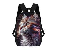 sinyumoney Sacs À Dos Pour Enfants, Sacs D'école, Cartables, Sacs De Voyage, Sacs À Livres, Imprimés En 3D Neon Whiskered Feline Sac À Dos Pour Enfants, Garçons Et Filles 17inch