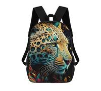 sinyumoney Sacs À Dos Pour Enfants, Sacs D'école, Cartables, Sacs De Voyage, Sacs À Livres, Imprimés En 3D Leopard in Abstract Art Sac À Dos Pour Enfants, Garçons Et Filles 17inch