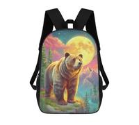 sinyumoney Sacs À Dos Pour Enfants, Sacs D'école, Cartables, Sacs De Voyage, Sacs À Livres, Imprimés En 3D Magical Moonlit Bear Scene Sac À Dos Pour Enfants, Garçons Et Filles 17inch