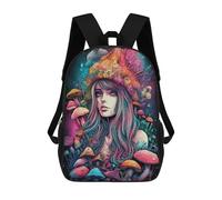 sinyumoney Sacs À Dos Pour Enfants, Sacs D'école, Cartables, Sacs De Voyage, Sacs À Livres, Imprimés En 3D Mushroom Fantasy Portrait Sac À Dos Pour Enfants, Garçons Et Filles 17inch