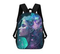 sinyumoney Sacs À Dos Pour Enfants, Sacs D'école, Cartables, Sacs De Voyage, Sacs À Livres, Imprimés En 3D Enchanted Floral Portrait -3 Sac À Dos Pour Enfants, Garçons Et Filles 17inch