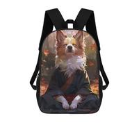 sinyumoney Sacs À Dos Pour Enfants, Sacs D'école, Cartables, Sacs De Voyage, Sacs À Livres, Imprimés En 3D Zen Meditating Corgi Dog Sac À Dos Pour Enfants, Garçons Et Filles 17inch