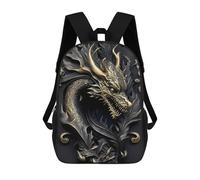 sinyumoney Sacs À Dos Pour Enfants, Sacs D'école, Cartables, Sacs De Voyage, Sacs À Livres, Imprimés En 3D Golden Dragon Illustration-8 Sac À Dos Pour Enfants, Garçons Et Filles 17inch