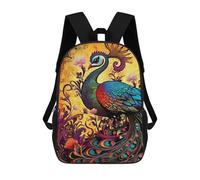 sinyumoney Sacs À Dos Pour Enfants, Sacs D'école, Cartables, Sacs De Voyage, Sacs À Livres, Imprimés En 3D Colorful Peacock Artwork-14 Sac À Dos Pour Enfants, Garçons Et Filles 17inch