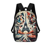 sinyumoney Sacs À Dos Pour Enfants, Sacs D'école, Cartables, Sacs De Voyage, Sacs À Livres, Imprimés En 3D Paris Eiffel Tower 1 Sac À Dos Pour Enfants, Garçons Et Filles 17inch