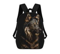 sinyumoney Sacs À Dos Pour Enfants, Sacs D'école, Cartables, Sacs De Voyage, Sacs À Livres, Imprimés En 3D Wolf Gold Dark Animal Sac À Dos Pour Enfants, Garçons Et Filles 17inch