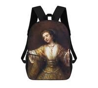 sinyumoney Sacs À Dos Pour Enfants, Sacs D'école, Cartables, Sacs De Voyage, Sacs À Livres, Imprimés En 3D Lucretia by Rembrandt Sac À Dos Pour Enfants, Garçons Et Filles 17inch