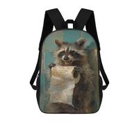 sinyumoney Sacs À Dos Pour Enfants, Sacs D'école, Cartables, Sacs De Voyage, Sacs À Livres, Imprimés En 3D Raccoon Holding Toilet Paper Sac À Dos Pour Enfants, Garçons Et Filles 17inch