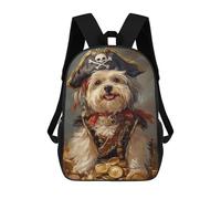 sinyumoney Sacs À Dos Pour Enfants, Sacs D'école, Cartables, Sacs De Voyage, Sacs À Livres, Imprimés En 3D Pirate Dog Treasure Chest-64 Sac À Dos Pour Enfants, Garçons Et Filles 17inch